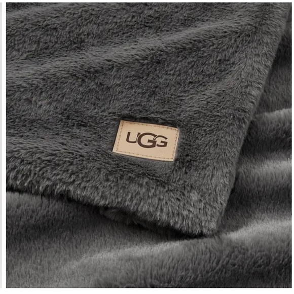 ugg dawson faux fur throw blanket in chocolate
